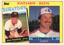 1985 Topps Baseball Cards      141     Mike/Dave Stenhouse FS